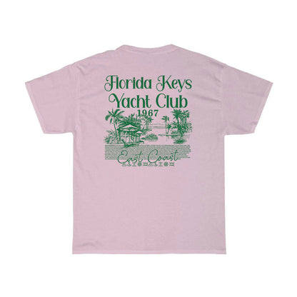 6903 Women Florida Yacht Club Back Print T Shirt Summer
