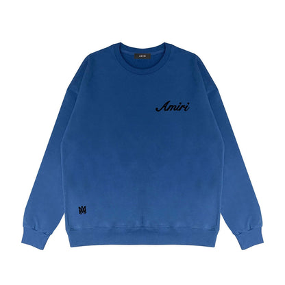 Amiri Long Sleeved Shirt Fashion Brand Crew Sweatshirts round Neck Sweater