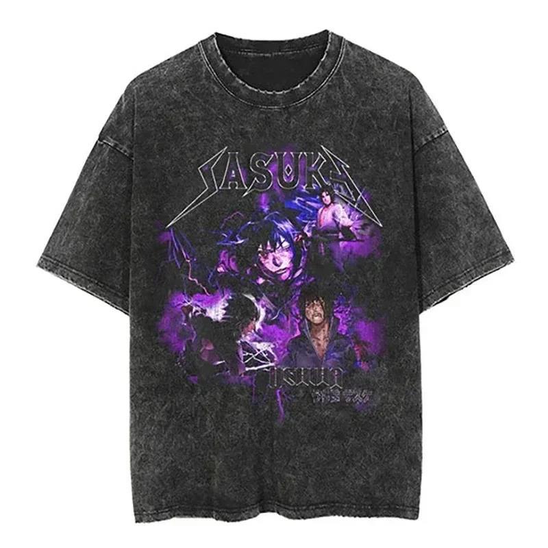 2024Streetwear Tshirt Japanese Anime Graphic Vintage Washed (Part 2)