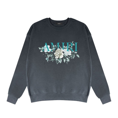Amiri Long Sleeved Shirt Fashion Brand Crew Sweatshirts round Neck Sweater