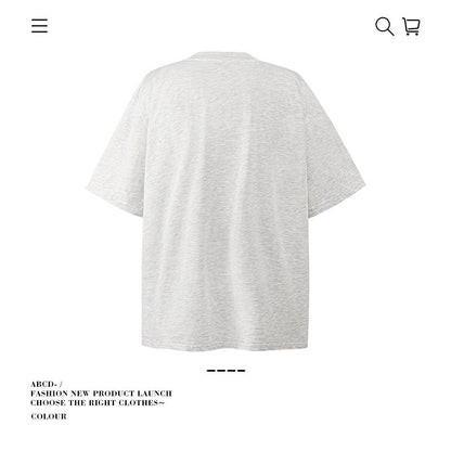 American vintage street T-shirt pure cotton men's and women's summer loose
