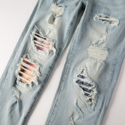 Amiri Jeans Hole & Patch Stretch Slim Fit #6637