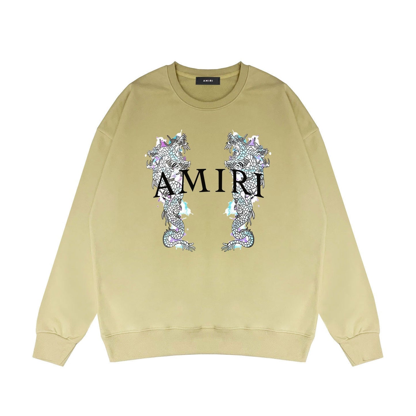 Amiri Long Sleeve Shirt Crew Sweatshirts Crew Neck Sweater