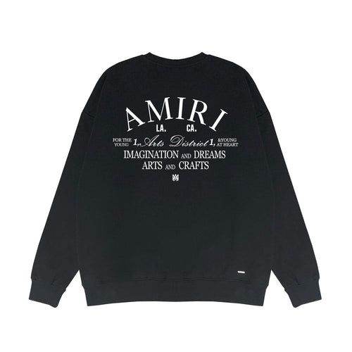 Amiri Long Sleeved Shirt Fashion Brand Crew Sweatshirts round Neck Sweater