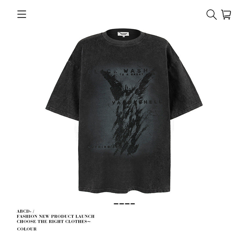American vintage street T-shirt men's loose cotton