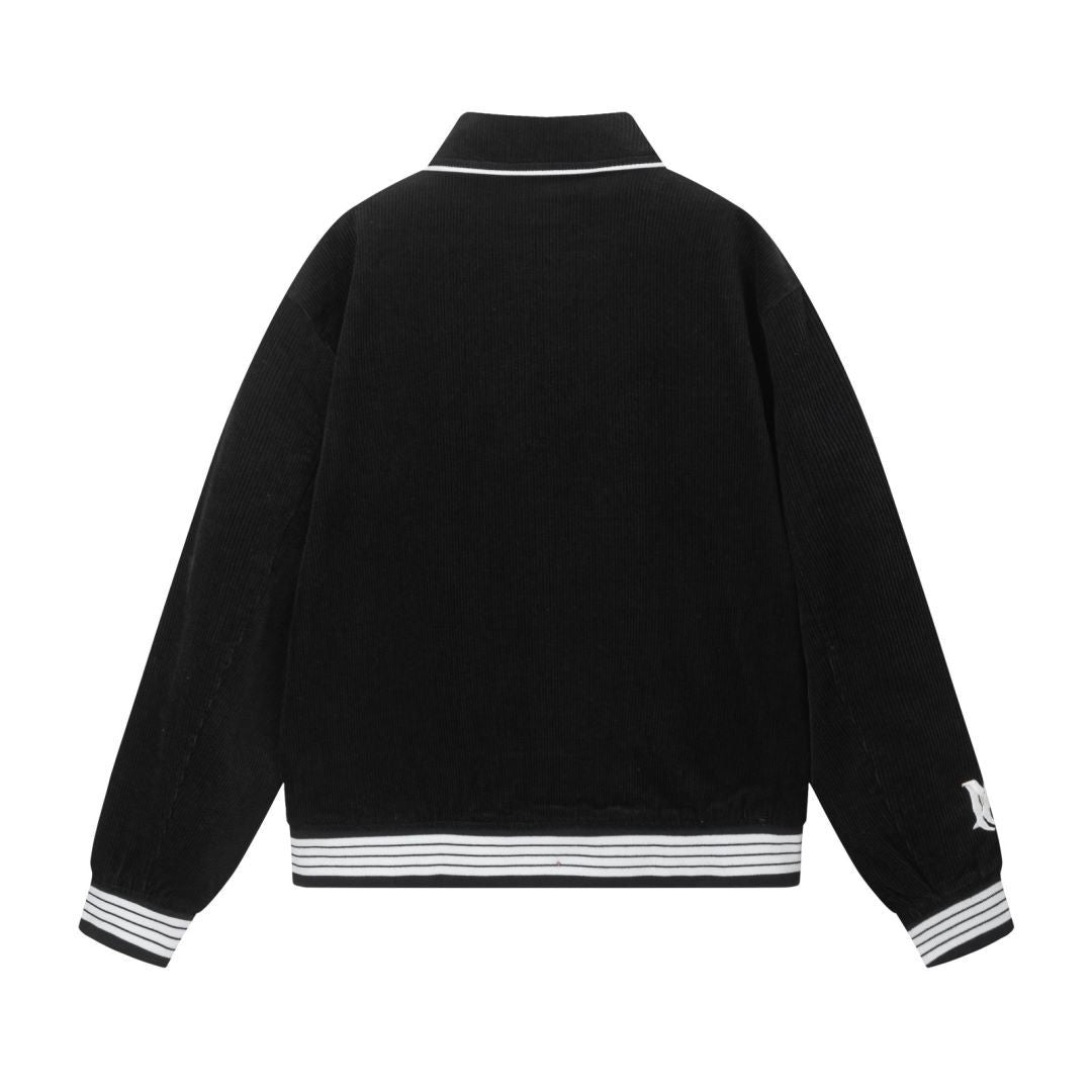 Amiri Jacket AMI Corduroy Embroidered Lapel Baseball Uniform for Men and Women