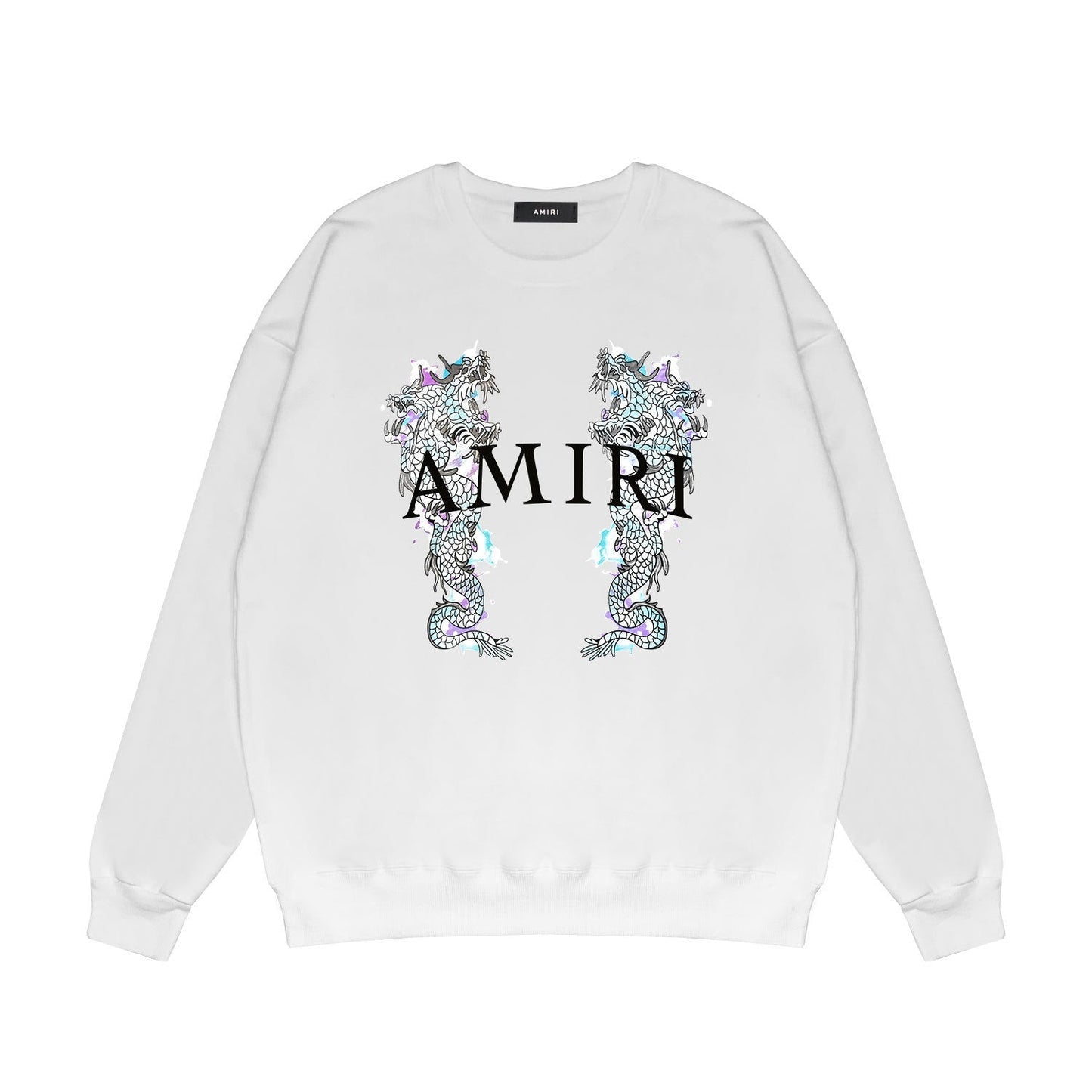 Amiri Long Sleeve Shirt Crew Sweatshirts Crew Neck Sweater