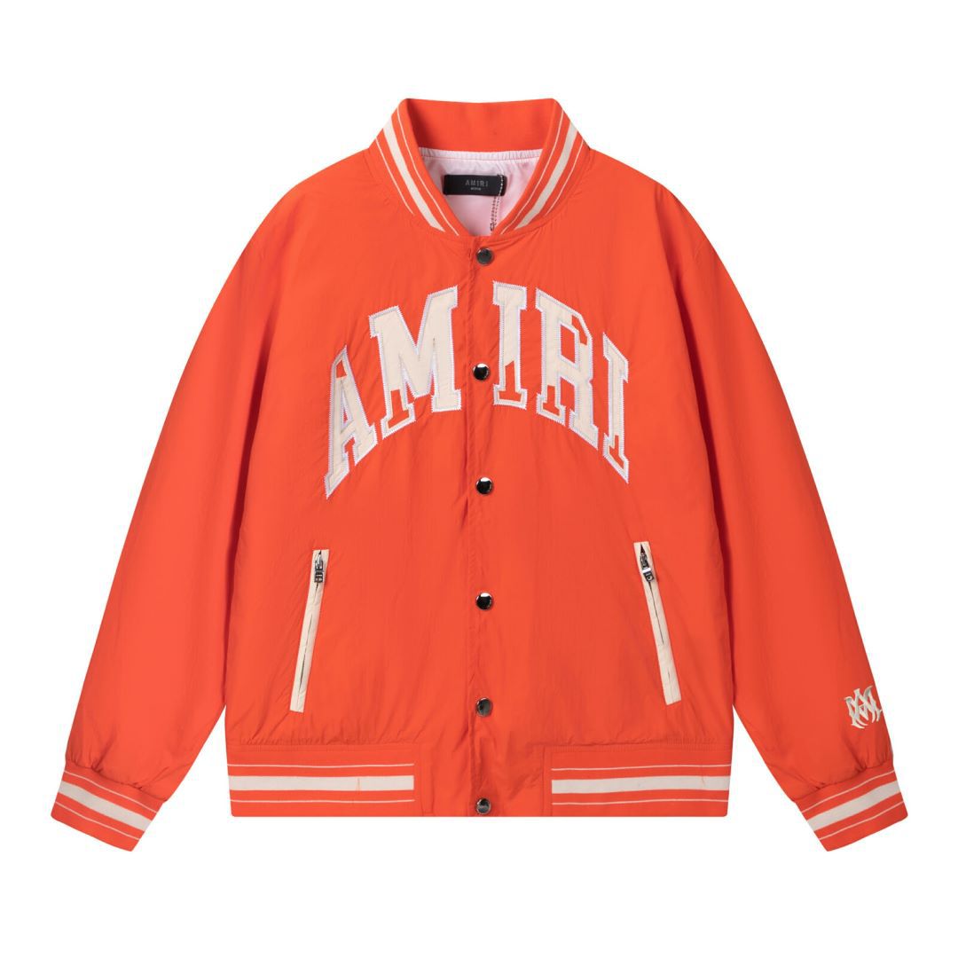 Amiri Jacket 2024 Spring and Autumn New AMI Embroidered Letter Pattern Baseball Jacket Jacket Men's and Women's Same Piece Wholesale