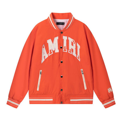 Amiri Jacket 2024 Spring and Autumn New AMI Embroidered Letter Pattern Baseball Jacket Jacket Men's and Women's Same Piece Wholesale