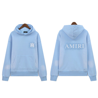 Amiri Hoodie AMI Letter Pattern Pullover Hooded Sweater Men and Women