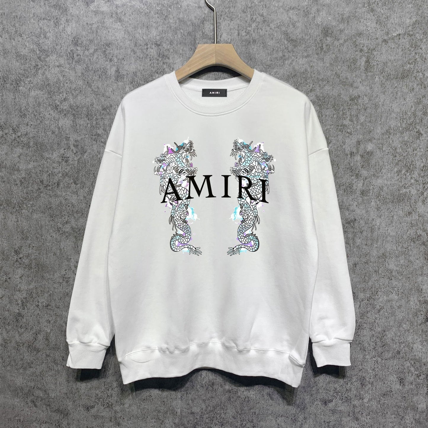 Amiri Long Sleeve Shirt Crew Sweatshirts Crew Neck Sweater