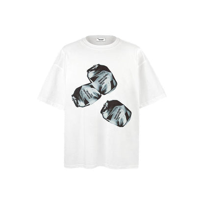American vintage street T-shirt retro men's loose casual top