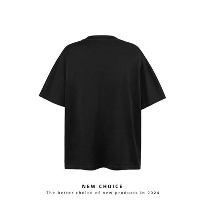 American vintage street T-shirt retro men's loose half-sleeved shirt