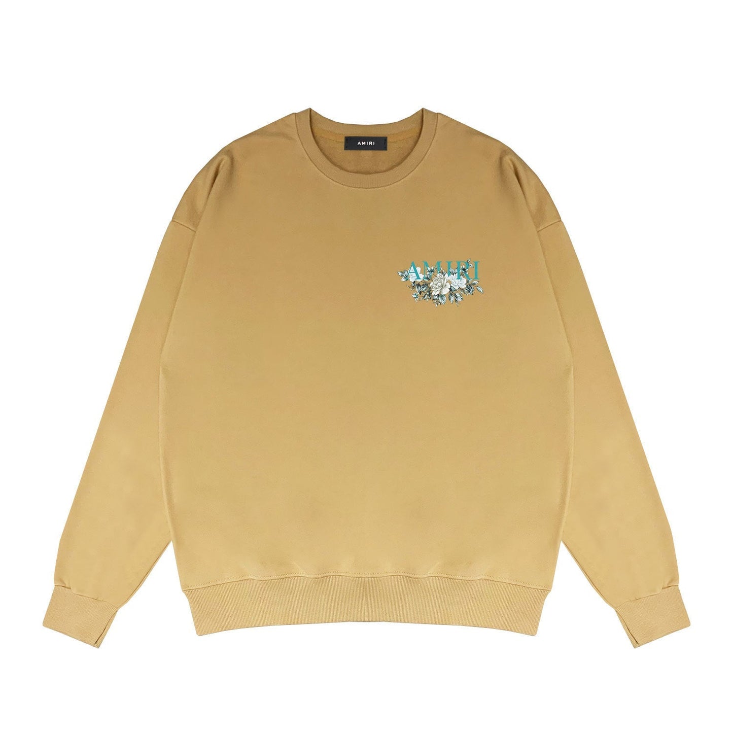 Amiri Long Sleeved Shirt Fashion Brand Crew Sweatshirts round Neck Sweater