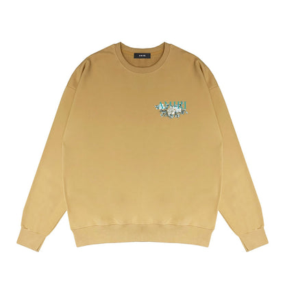 Amiri Long Sleeved Shirt Fashion Brand Crew Sweatshirts round Neck Sweater