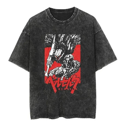 2024Streetwear Tshirt Japanese Anime Graphic Vintage Washed (Part 2)