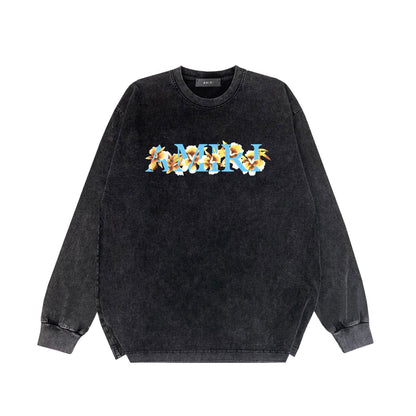 Amiri Long-Sleeve Shirt Vintage Distressed Long Sleeve T-shirt