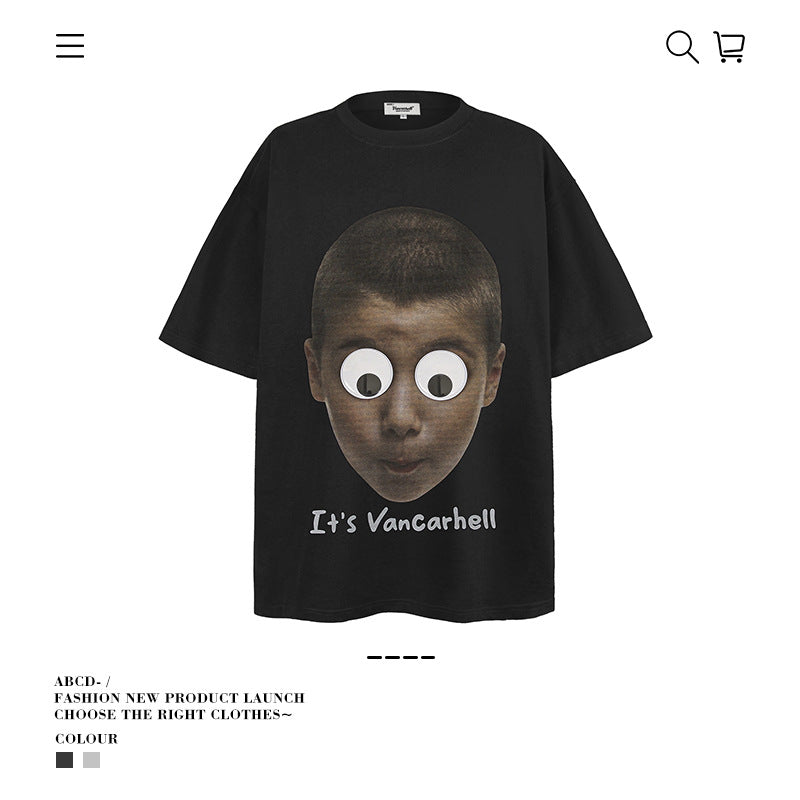 American vintage street T-shirt vintage loose for men and women