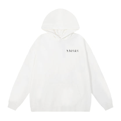 Amiri Hoodie OW Seagrass Alphabet Print Hooded Sweater Men and Women