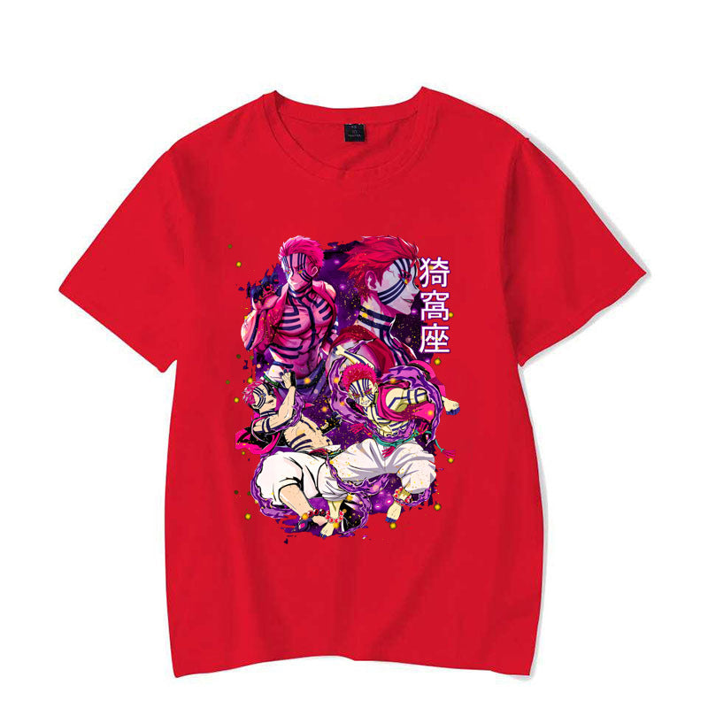 2024New Anime Akaza Printing T Shirt Men Women T-Shirt Haraj