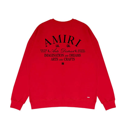Amiri Long Sleeved Shirt Fashion Brand Crew Sweatshirts round Neck Sweater