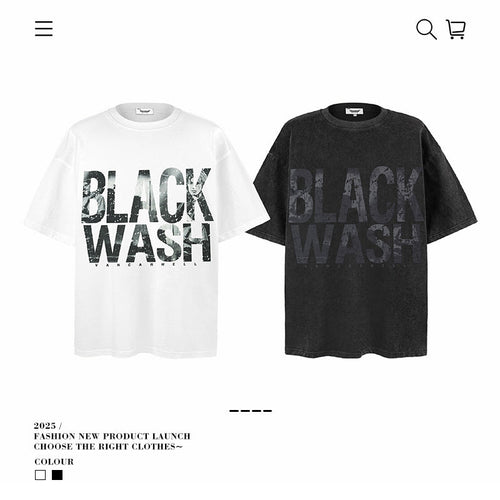 American vintage street T-shirt vintage cotton summer boys