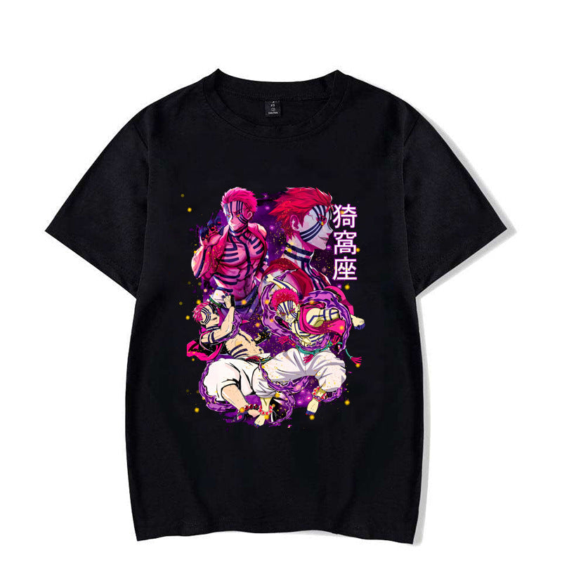 2024New Anime Akaza Printing T Shirt Men Women T-Shirt Haraj