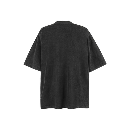 American vintage street T-shirt pure cotton retro men's and women's summer loose