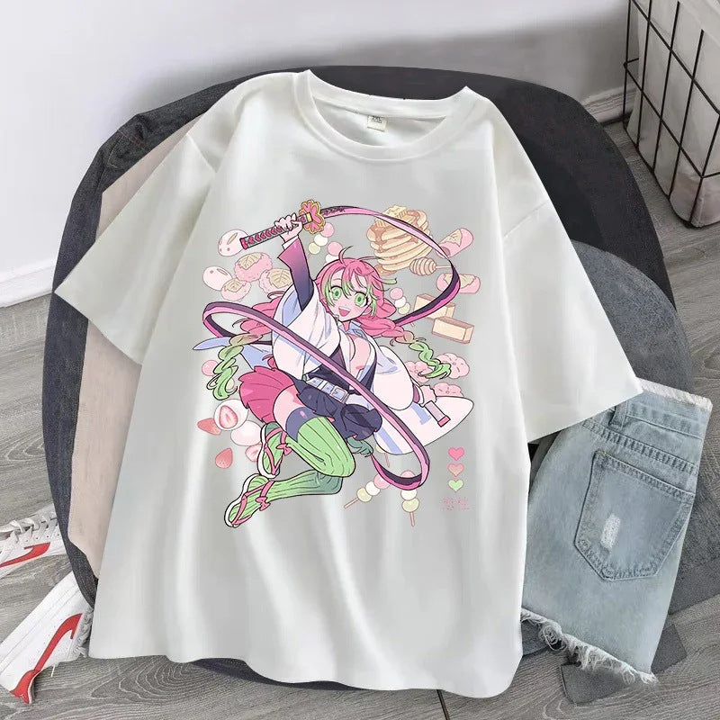 2024Women Demon Slayer Kanroji Mitsuri Yaiba Prints Clothes