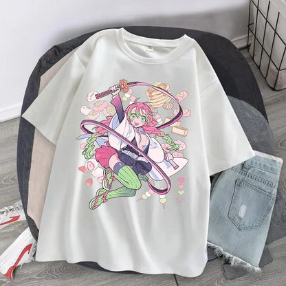 2024Women Demon Slayer Kanroji Mitsuri Yaiba Prints Clothes