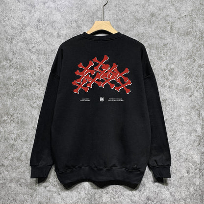 Amiri Long Sleeved Shirt Fashion Brand Crew Sweatshirts round Neck Sweater