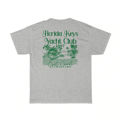6903 Women Florida Yacht Club Back Print T Shirt Summer