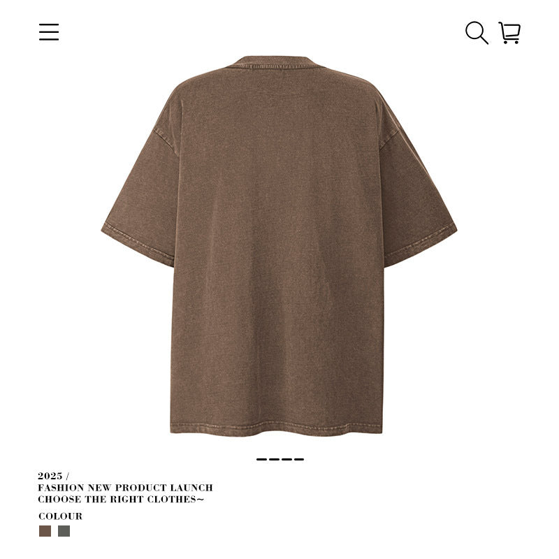 American vintage street T-shirt vintage loose for men and women