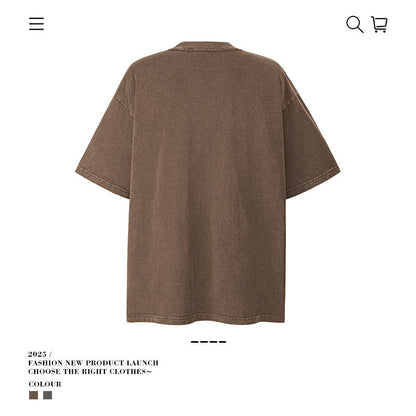 American vintage street T-shirt vintage loose for men and women