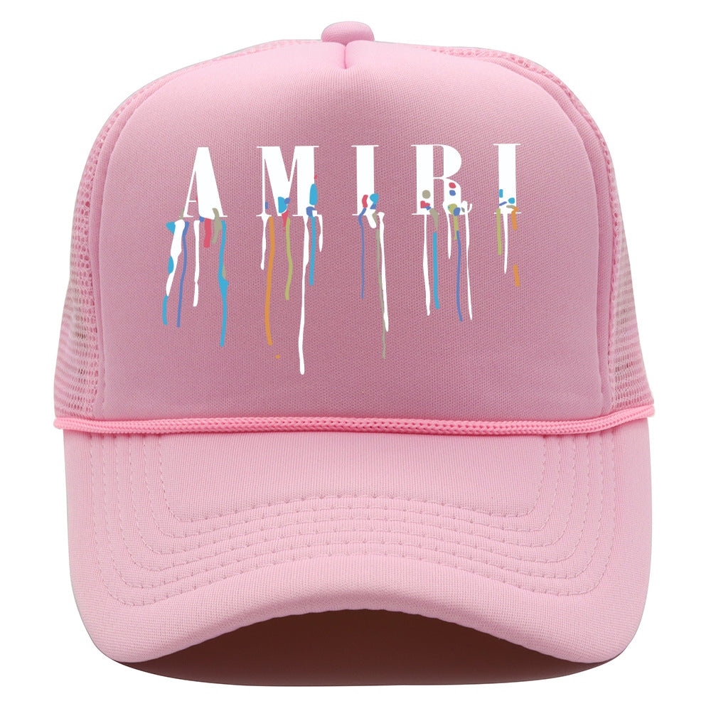 Amiri Hat Summer Cap Outdoor Mesh Cap Alphabet Print Baseball Cap