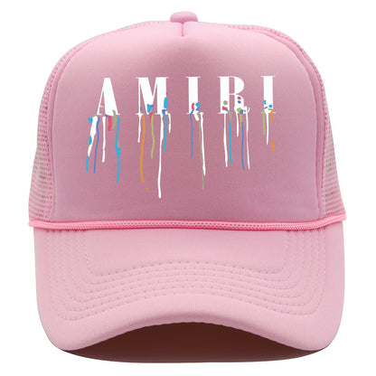 Amiri Hat Summer Cap Outdoor Mesh Cap Alphabet Print Baseball Cap