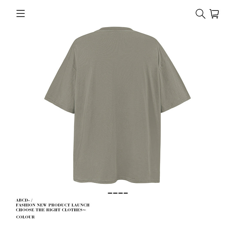 American vintage street T-shirt cotton vintage men's summer loose