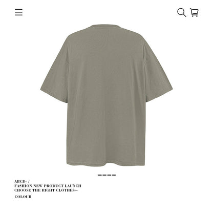 American vintage street T-shirt cotton vintage men's summer loose