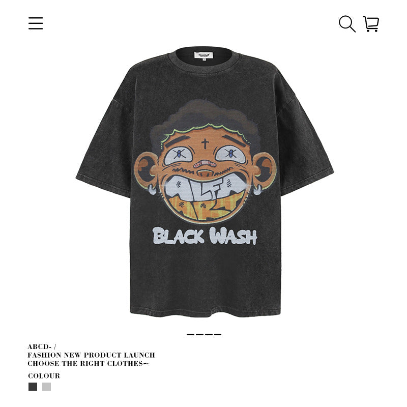 American vintage street T-shirt vintage loose for men and women
