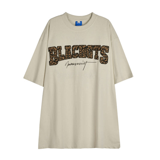 After Prom Shirt Oreeta Women's American Fashion Brand T-shirt Letter Embroidered Cotton Short Sleeve Women's Ins Loose
