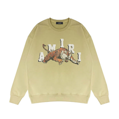 Amiri Long Sleeved Shirt Fashion Brand Crew Sweatshirts round Neck Sweater