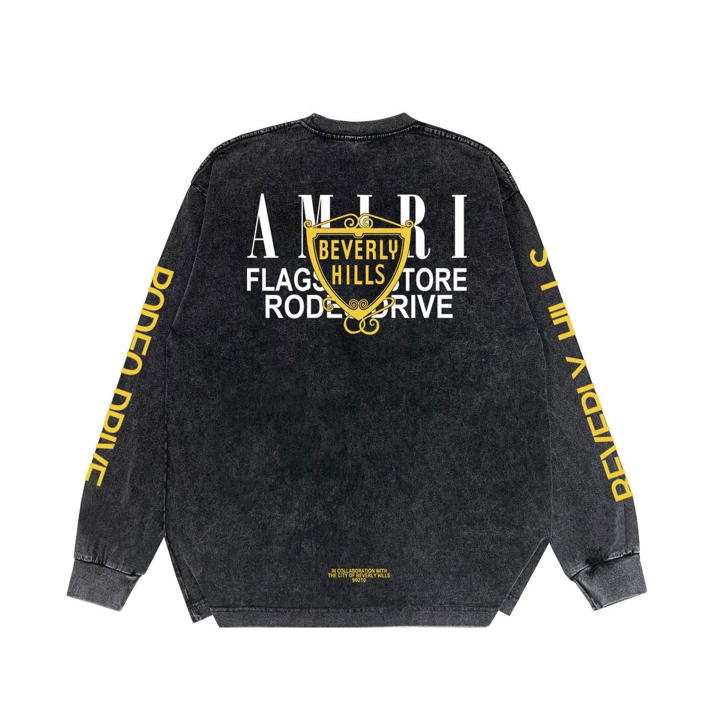 Amiri Long-Sleeve Shirt Vintage Distressed Long Sleeve T-shirt