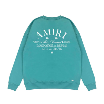 Amiri Long Sleeved Shirt Fashion Brand Crew Sweatshirts round Neck Sweater