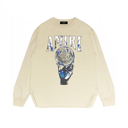 Amiri Long-Sleeve Shirt Personality Printing Stylish Casual