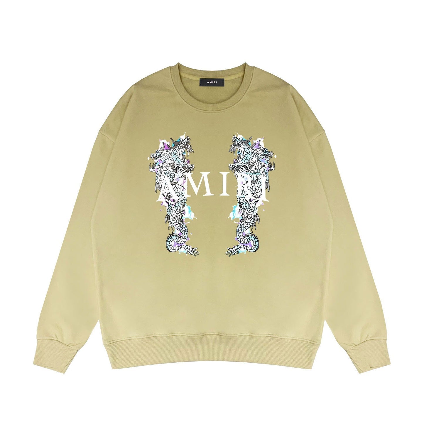 Amiri Long Sleeve Shirt Crew Sweatshirts Crew Neck Sweater