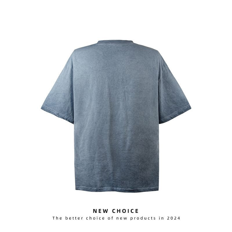 American vintage street T-shirt retro men's loose top