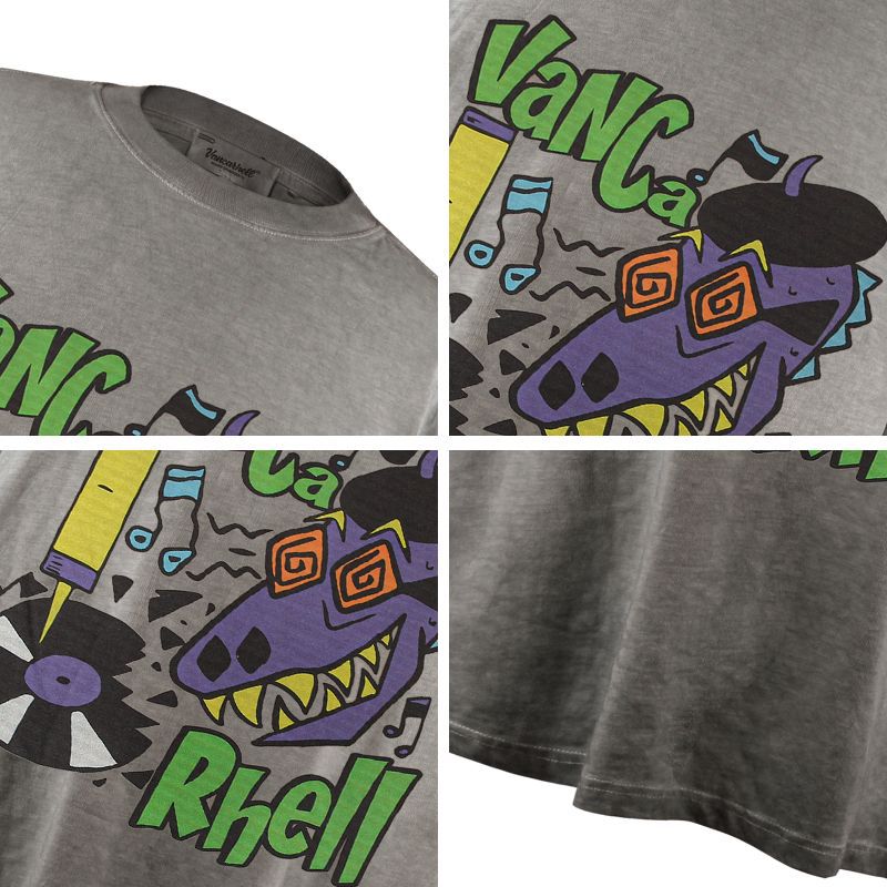 American vintage street T-shirt vintage men's summer loose