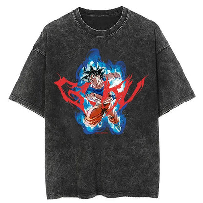 2024Men Streetwear Vintage Oversized T Shirt Japanese
