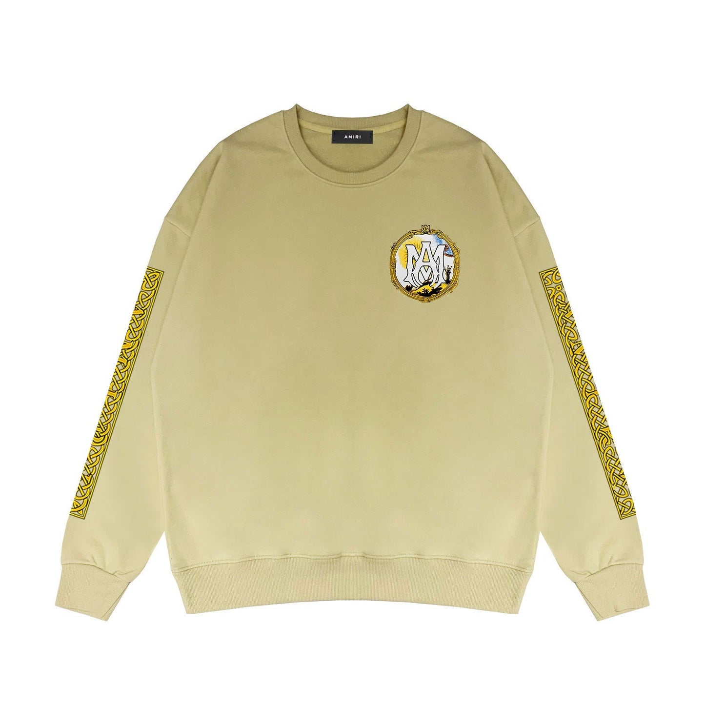 Amiri Long Sleeved Shirt Fashion Brand Crew Sweatshirts round Neck Sweater