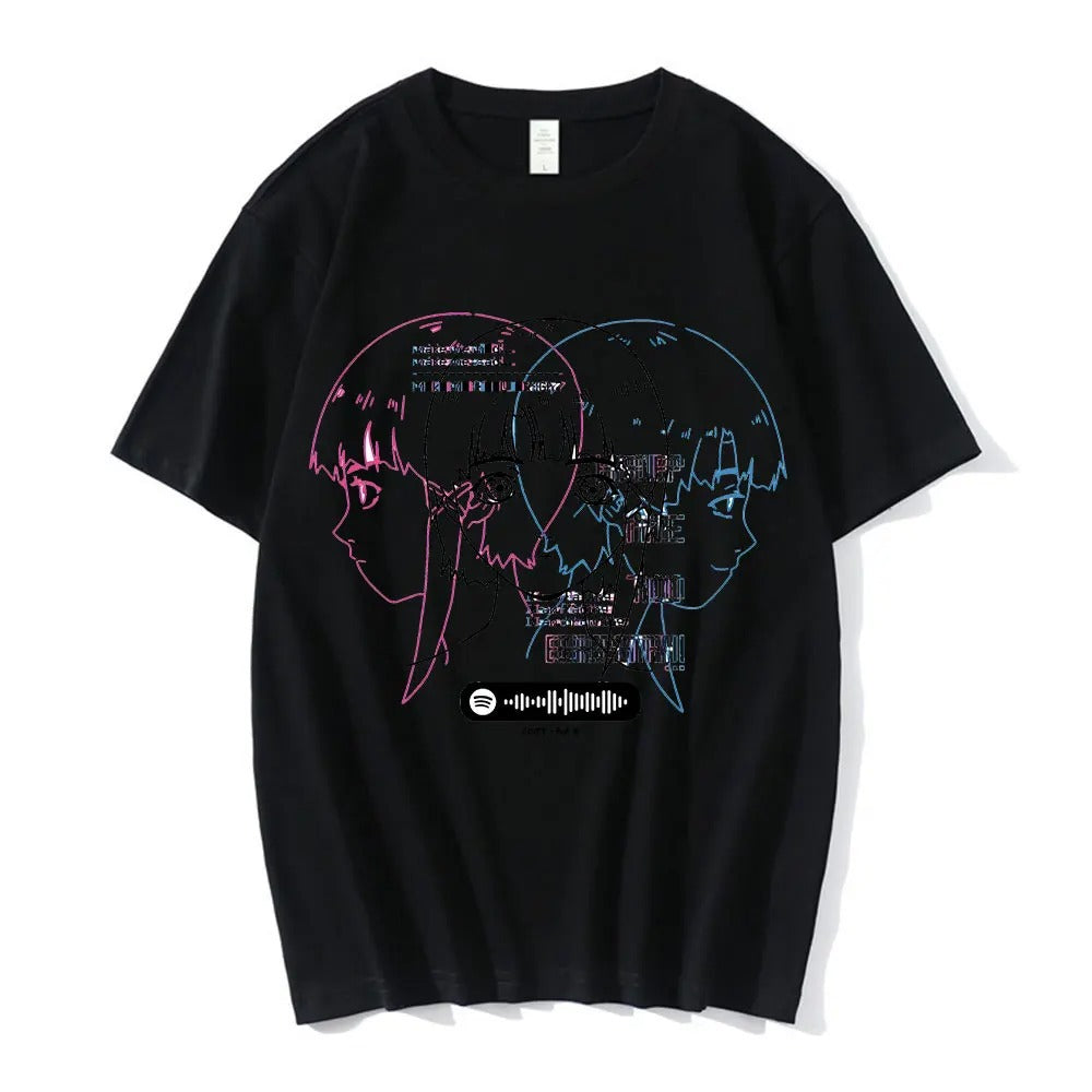 2024Anime Print Serial Experiments Lain  Cotton T-Shirt